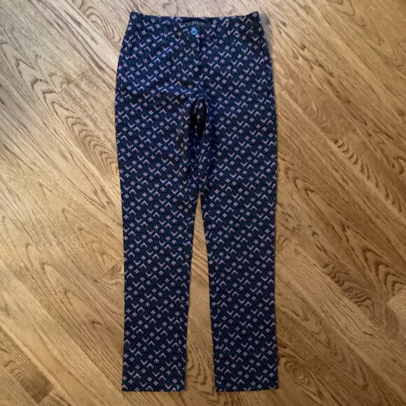 Wildfang Empower Trouser Pants Abstract Paisley Print SZ 0 Office Workwear City - Picture 1 of 3